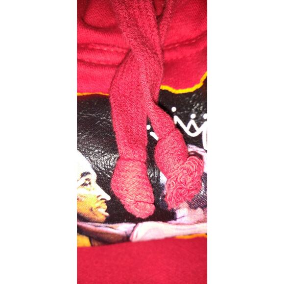 Jon Lauren Red Hoodie SWEATSHIRT Basketball Legends Kobe Jordan LeBron SMALL S - Picture 16 of 16